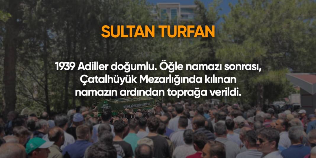 Konya'da bugün vefat edenler | 16 Aralık 2024 7